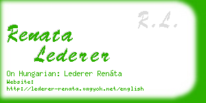 renata lederer business card